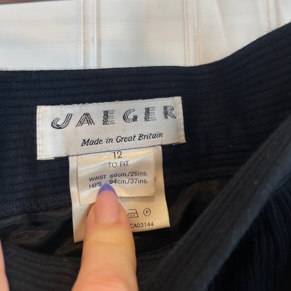 Jaeger Women’s Black Button-Down A-Line Skirt Size S - Picture 4 of 5